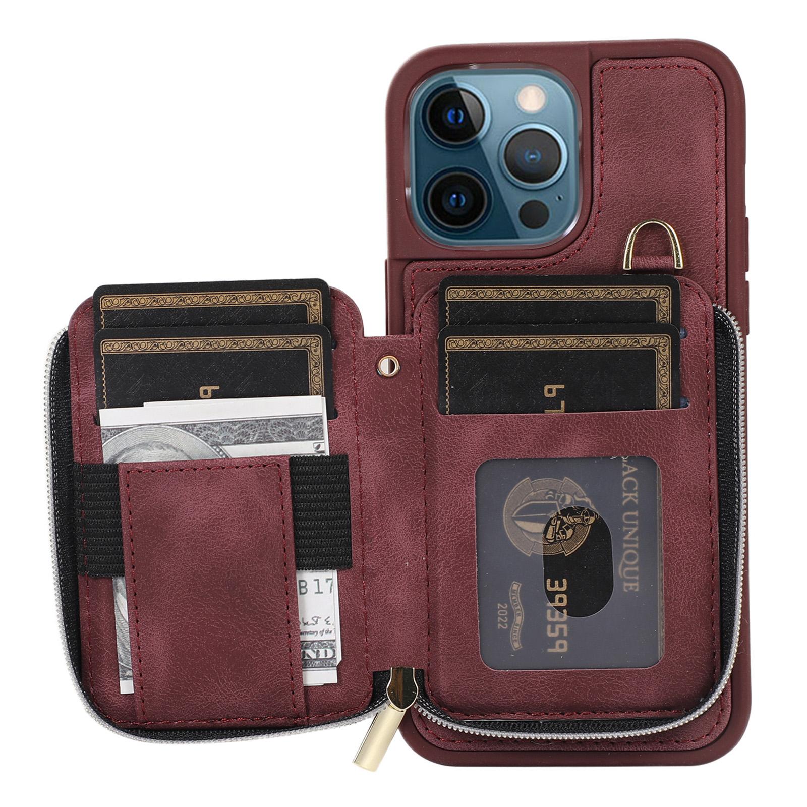 For iPhone 13 Pro Max 6.7 inch Card Bag Design Kickstand Cover Shockproof PU Leather Coated TPU Phone Case with Hand and Shoulder Strap Wine Red
For iPhone 13 Pro Max 6.7 inch Card Bag Design Kickstand Cover Shockproof PU Leather Coated TPU Phone Case with Hand and Shoulder Strap Wine Red