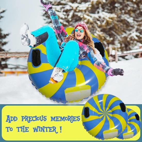 Yousheng Snow Tube Надувные снежные сани для детей и взрослых, санки с жестким дном и ручками, зимние спортивные игрушки для семейного отдыха синий/жёлтый
Yousheng Snow Tube Надувные снежные сани для детей и взрослых, санки с жестким дном и ручками, зимние спортивные игрушки для семейного отдыха синий/жёлтый