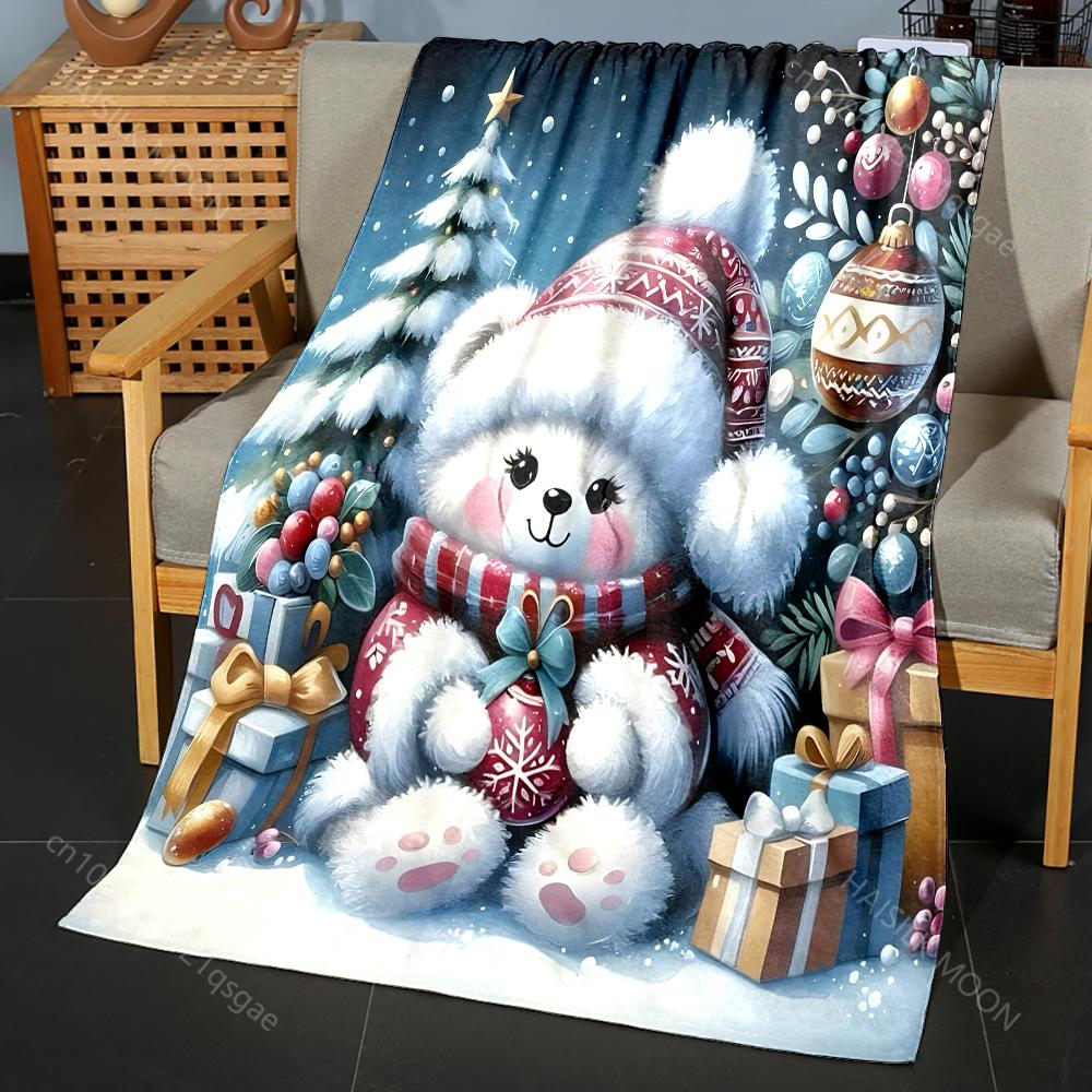 Festive Bear with Christmas Decor Pattern Blanket Flannel Material Soft Warm for All Seasons Home Outdoor Camping Picnics RV 75x90cm
Festive Bear with Christmas Decor Pattern Blanket Flannel Material Soft Warm for All Seasons Home Outdoor Camping Picnics RV 75x90cm