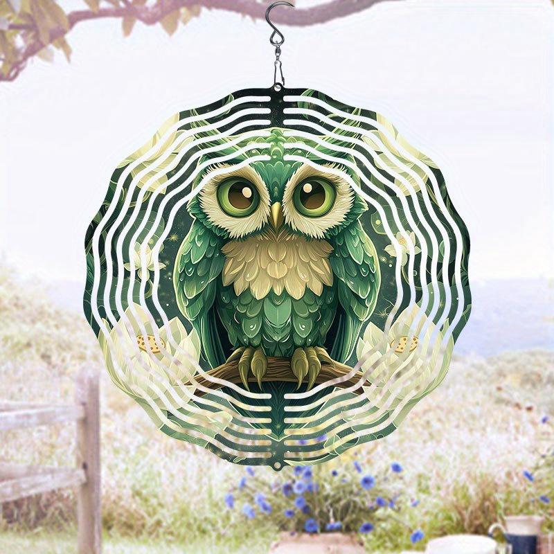 Laser Cut Metal Owl Wind Chime with 360 Degree Rotating Holographic Design Weather Resistant Outdoor Indoor Hanging Decor No Electricity Needed
Laser Cut Metal Owl Wind Chime with 360 Degree Rotating Holographic Design Weather Resistant Outdoor Indoor Hanging Decor No Electricity Needed