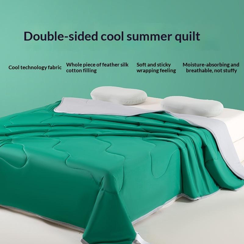 Lightweight Breathable Cooling Silk Quilt Double Side Mica Cool Touch Blanket Quilt Core for Student Dormitory Indoor Use 150*200cm яблочный зеленый
Lightweight Breathable Cooling Silk Quilt Double Side Mica Cool Touch Blanket Quilt Core for Student Dormitory Indoor Use 150*200cm яблочный зеленый