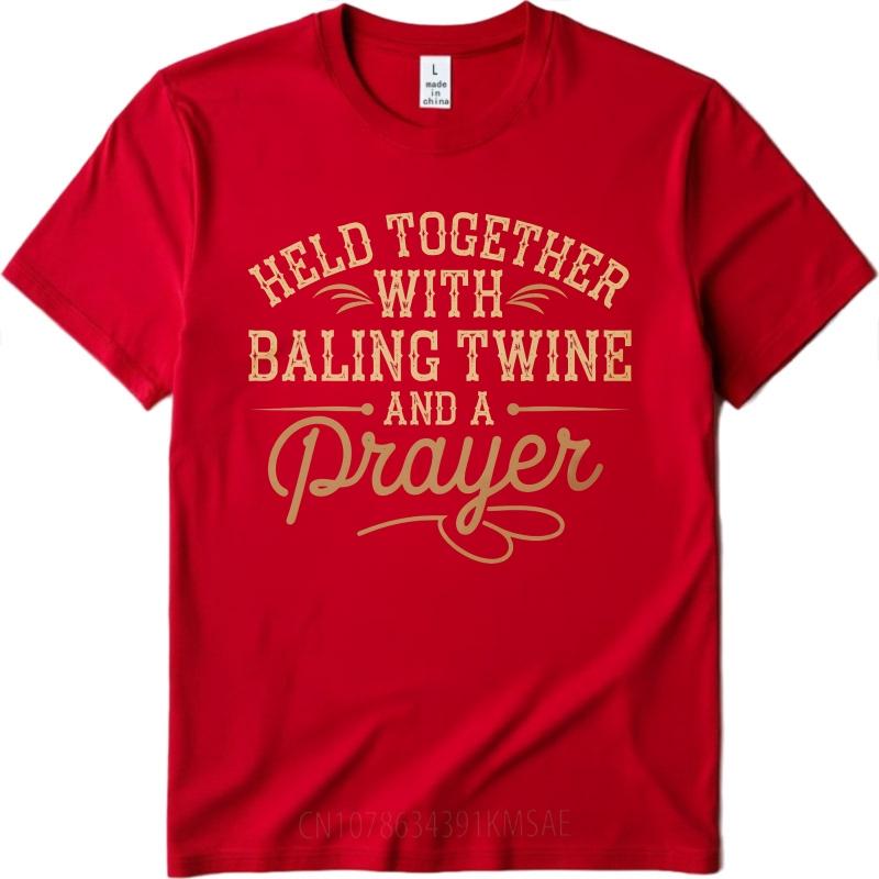 Fashionable For Him Summer tshirt Held Together With Baling Twine And A Prayer Short Sleeve Travel Crew Neck For Her Tee Shirt S
Fashionable For Him Summer tshirt Held Together With Baling Twine And A Prayer Short Sleeve Travel Crew Neck For Her Tee Shirt S