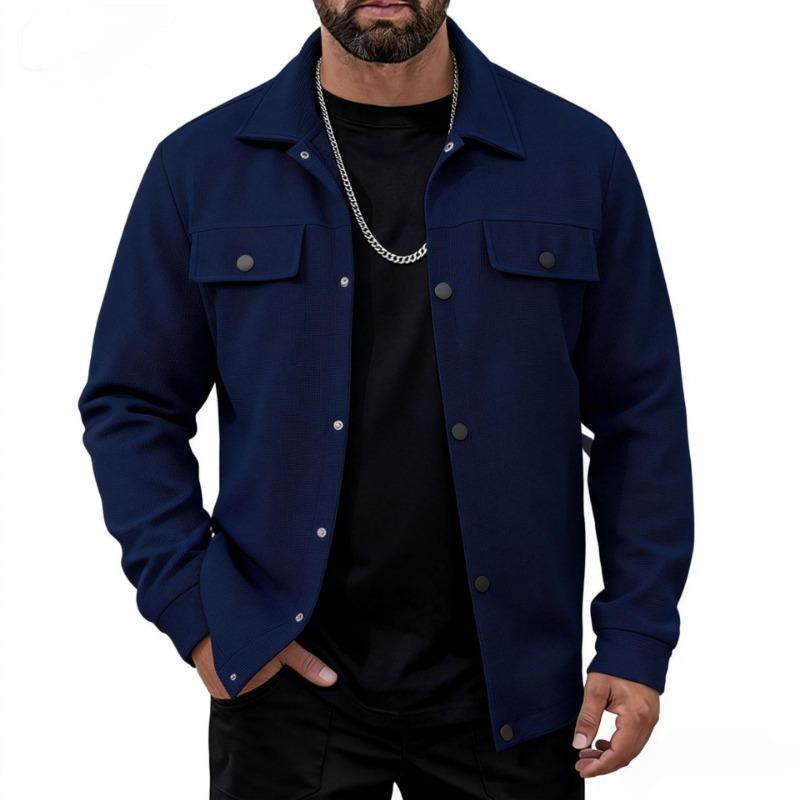Men s Lightweight Collared Utility Jacket with Black Snap Buttons XXXL темно-синього кольору
Men s Lightweight Collared Utility Jacket with Black Snap Buttons XXXL темно-синього кольору