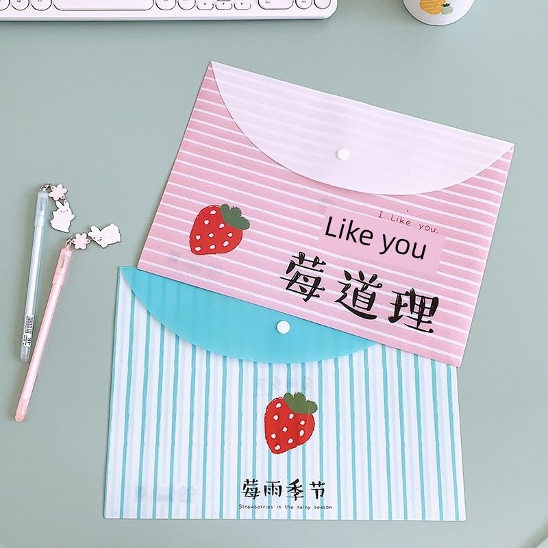 A4 Snap-Fastener File Bag Information Bag Test Paper Pen Stationery Storage Bag Office Folder Cute Student Transparent 4 Berry Rain Season Series - Set of 4
A4 Snap-Fastener File Bag Information Bag Test Paper Pen Stationery Storage Bag Office Folder Cute Student Transparent 4 Berry Rain Season Series - Set of 4