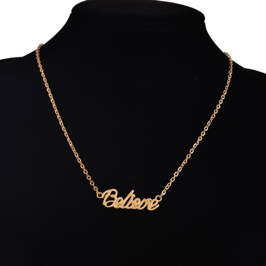 Believe Word Pendant Necklace Alloy Fashion Jewelry золотой
Believe Word Pendant Necklace Alloy Fashion Jewelry золотой
