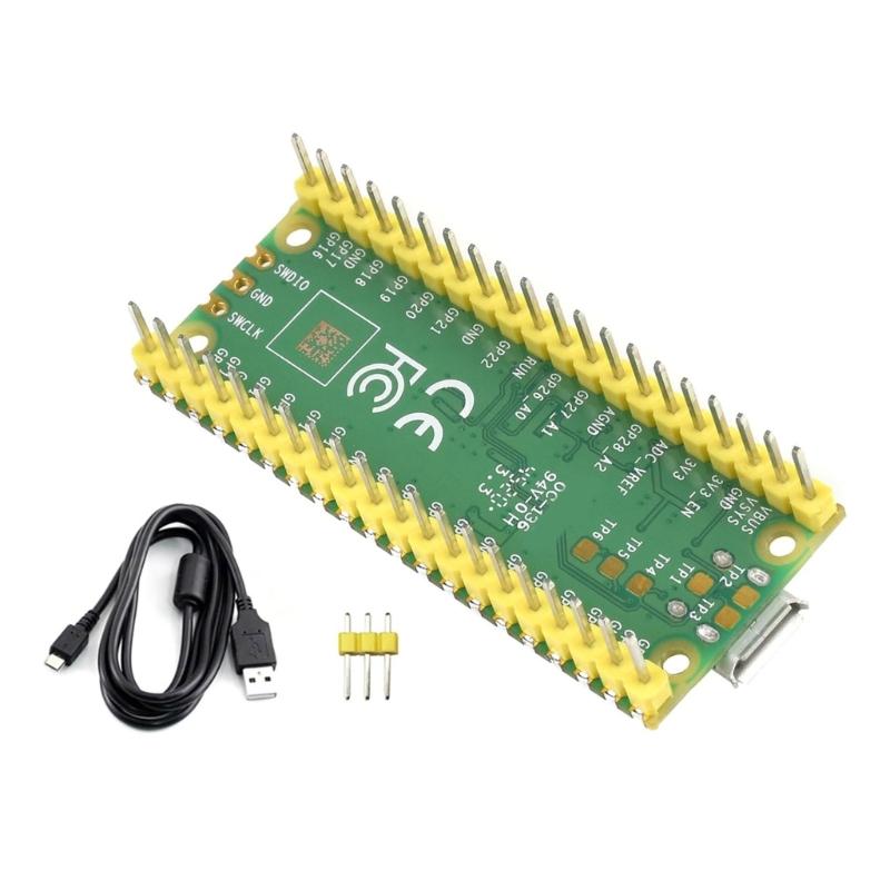 For RPi Microcontroller Board Based On RP2040 Development Board M0+ Processor With Pre-soldered Header 133MHz
For RPi Microcontroller Board Based On RP2040 Development Board M0+ Processor With Pre-soldered Header 133MHz
