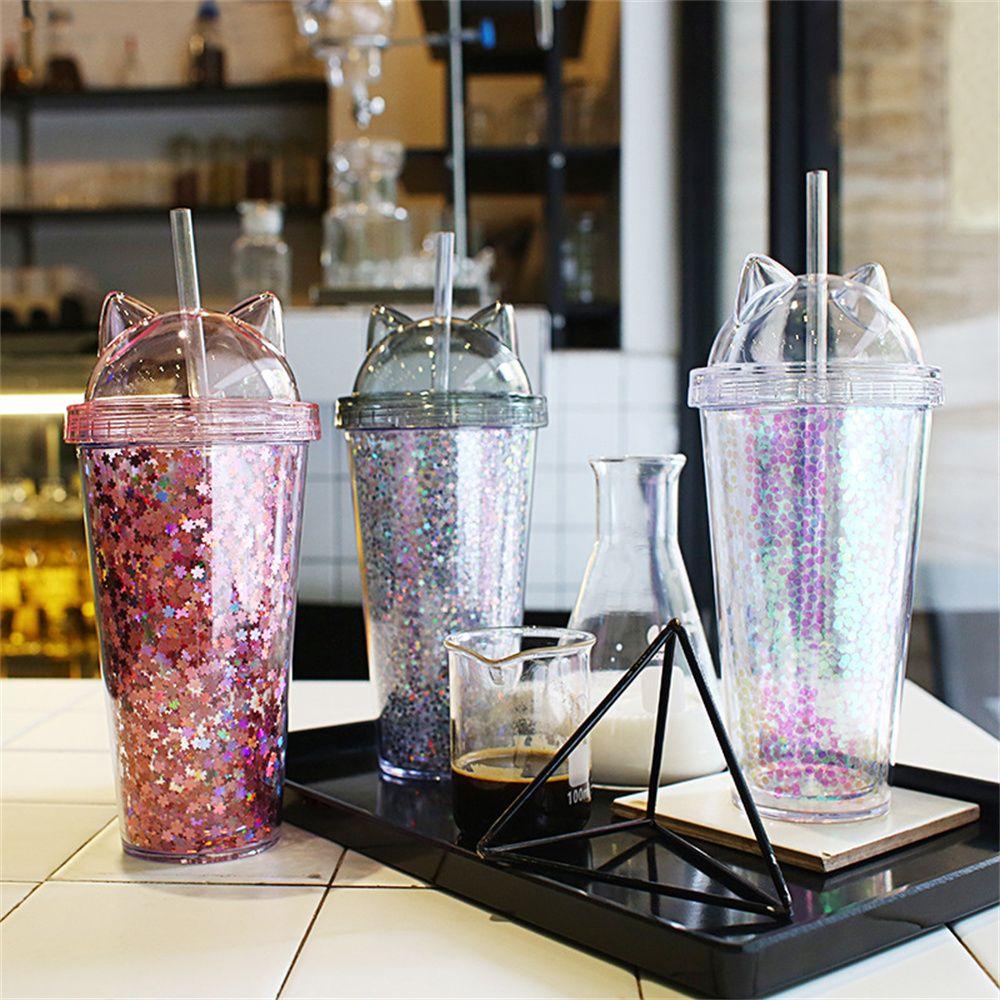Ins Style Glittery With Straw Cat Ear Drinking Cup Drinkware Double Wall Water Bottle Smoothie Cup
Ins Style Glittery With Straw Cat Ear Drinking Cup Drinkware Double Wall Water Bottle Smoothie Cup