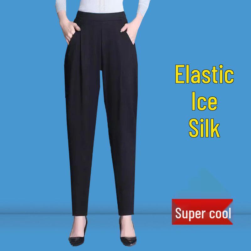 Women s High Waist Ice Silk Harem Pants - Summer Casual Loose Fit Carrot Pants Plus Size M Recommended for under 50 kg
Women s High Waist Ice Silk Harem Pants - Summer Casual Loose Fit Carrot Pants Plus Size M Recommended for under 50 kg