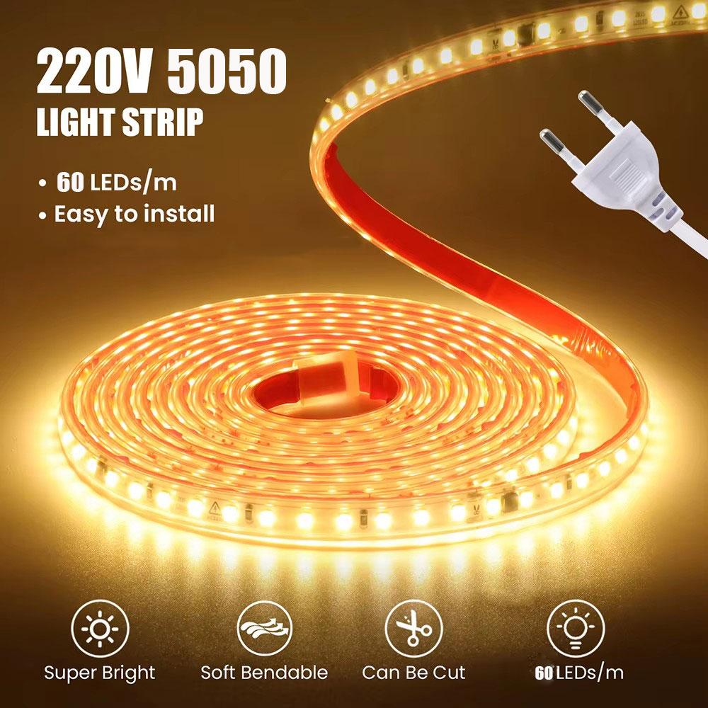 Ac 220V 5050 Led Strip Light Waterproof 60 Leds Flexible Tape Lamp With Eu Plug Lighting White 1M 2M 5M 10M 20M Outdoor Ribbon 1M теплим білим кольором
Ac 220V 5050 Led Strip Light Waterproof 60 Leds Flexible Tape Lamp With Eu Plug Lighting White 1M 2M 5M 10M 20M Outdoor Ribbon 1M теплим білим кольором