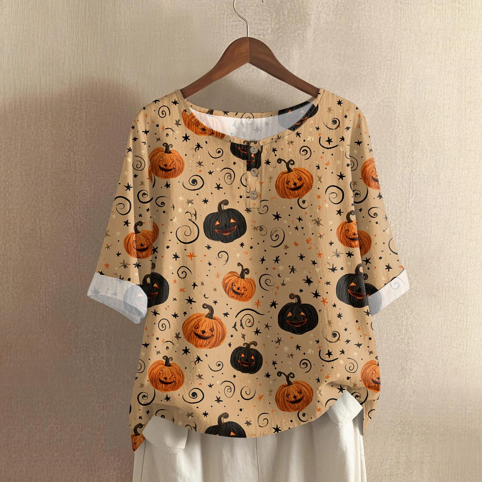 Женский повседневный топ с рукавами средней длины, круглым вырезом, с принтом на Хэллоуин, из хлопка и льна XXL
Женский повседневный топ с рукавами средней длины, круглым вырезом, с принтом на Хэллоуин, из хлопка и льна XXL