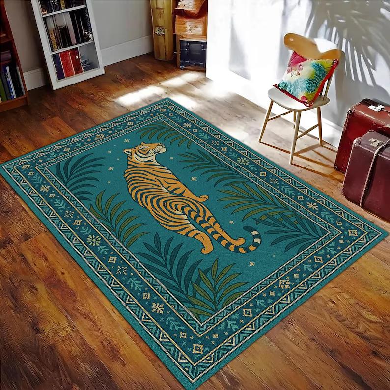 Asian Tiger Rug Bold Art Area Carpet Japanese Style Tiger Tapestry Rug Living Room Rug Modern Statement Animal Rug Man Decor 40x60cm
Asian Tiger Rug Bold Art Area Carpet Japanese Style Tiger Tapestry Rug Living Room Rug Modern Statement Animal Rug Man Decor 40x60cm