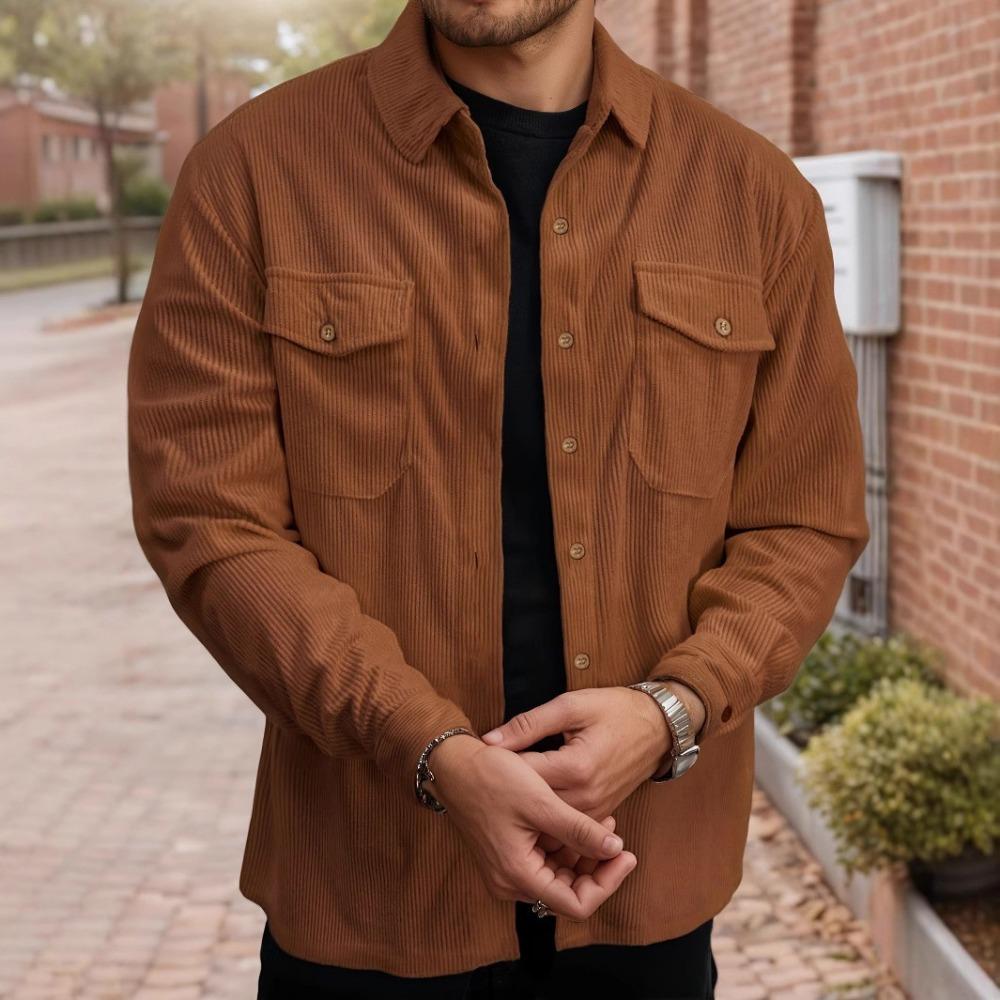 Men s Casual Long-sleeved Button Corduroy Shirt, Fashionable and Comfortable Jacket with Double Pockets - Street Style Jacket, Lapel Casual Shirt S темно-синього кольору
Men s Casual Long-sleeved Button Corduroy Shirt, Fashionable and Comfortable Jacket with Double Pockets - Street Style Jacket, Lapel Casual Shirt S темно-синього кольору