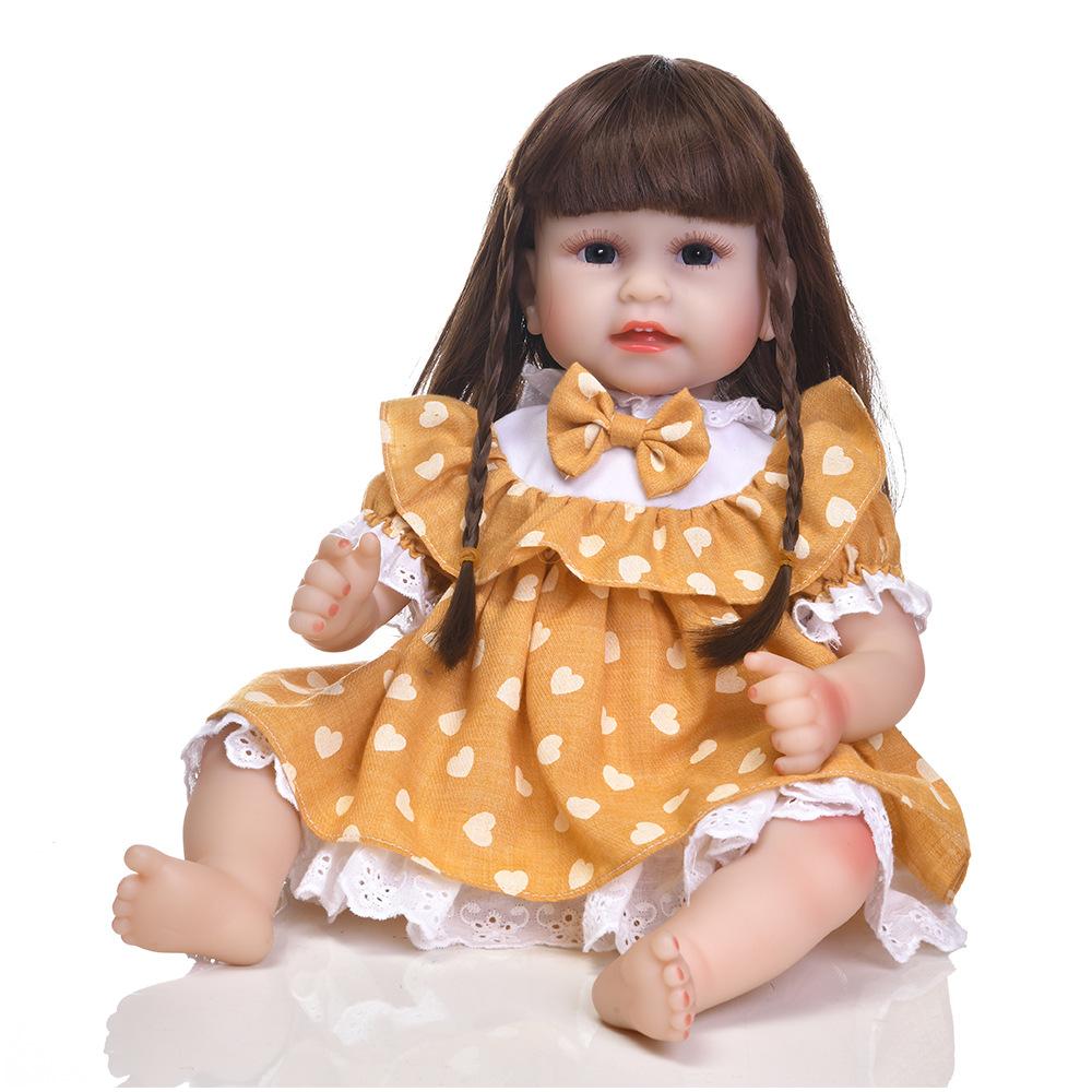 Rebirth Doll Vinyl Cloth Body Dress Simulation Cute Doll Girl Doll Wholesale 48cm жовтий
Rebirth Doll Vinyl Cloth Body Dress Simulation Cute Doll Girl Doll Wholesale 48cm жовтий