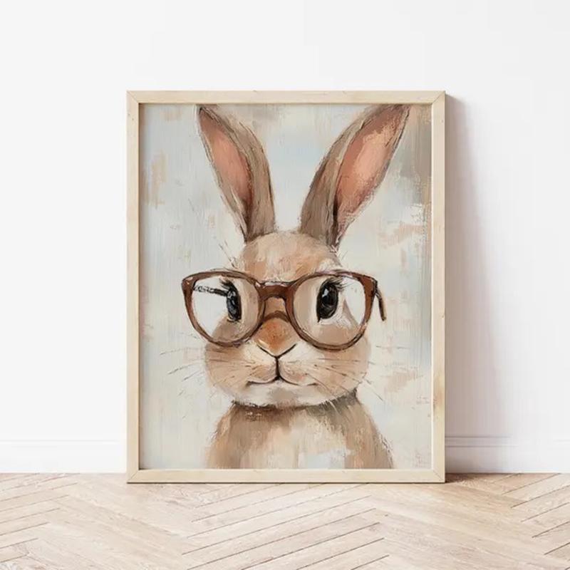 Cute Easter Bunny with Glasses Print, Easter Prints, Easter Artwork, Spring Decor, Easter Art, Frameless Canvas Poster Wall Art 21X30CMNo Framed
Cute Easter Bunny with Glasses Print, Easter Prints, Easter Artwork, Spring Decor, Easter Art, Frameless Canvas Poster Wall Art 21X30CMNo Framed