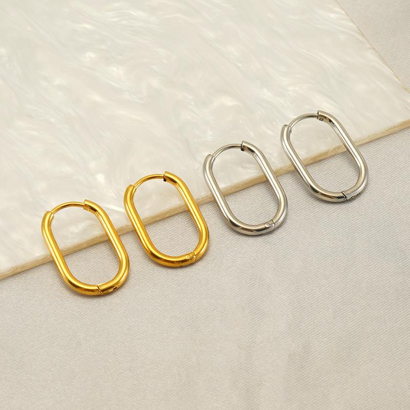 Серьги геометрической формы из нержавеющей стали Personality Simple Niche Design Titanium Steel 18k Gold Round Oval Earrings Women Electroplated 18k Gold
Серьги геометрической формы из нержавеющей стали Personality Simple Niche Design Titanium Steel 18k Gold Round Oval Earrings Women Electroplated 18k Gold