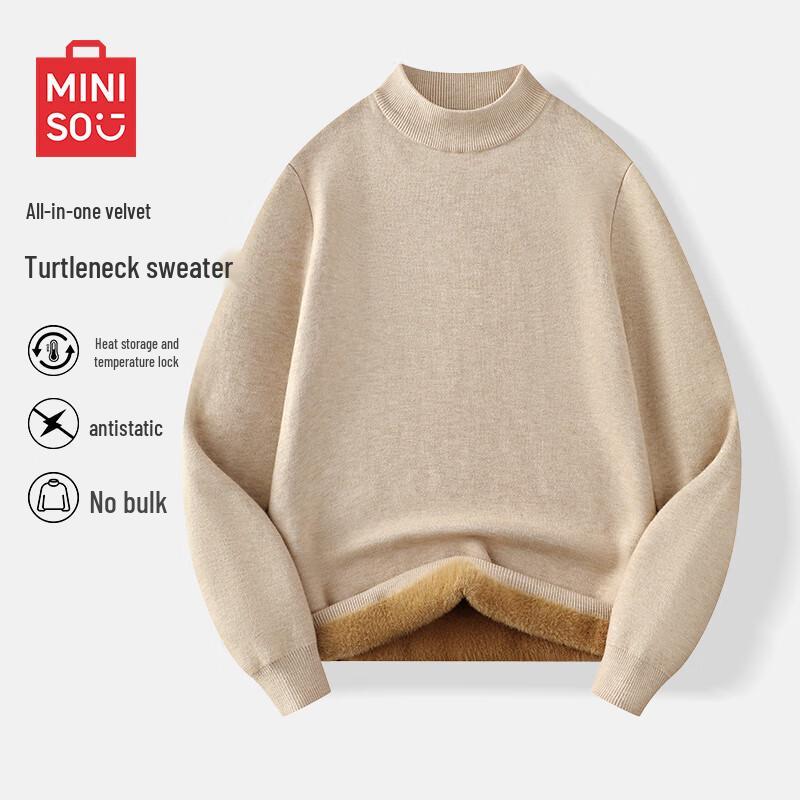 MINISO Men s Plush Lined Half-Turtleneck Knit Sweater M
MINISO Men s Plush Lined Half-Turtleneck Knit Sweater M