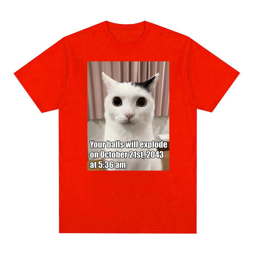 Футболки с рисунком «Your Balls Will Explode Funny Cat Meme» для мужчин и женщин, повседневная модная футболка с коротким рукавом, футболки большого размера из 100% хлопка
Футболки с рисунком «Your Balls Will Explode Funny Cat Meme» для мужчин и женщин, повседневная модная футболка с коротким рукавом, футболки большого размера из 100% хлопка