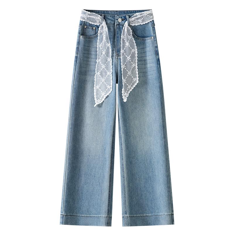 Lace Trim High Waist Slimming Straight-Leg Crop Jeans for Women - Spring 2025 Collection L
Lace Trim High Waist Slimming Straight-Leg Crop Jeans for Women - Spring 2025 Collection L