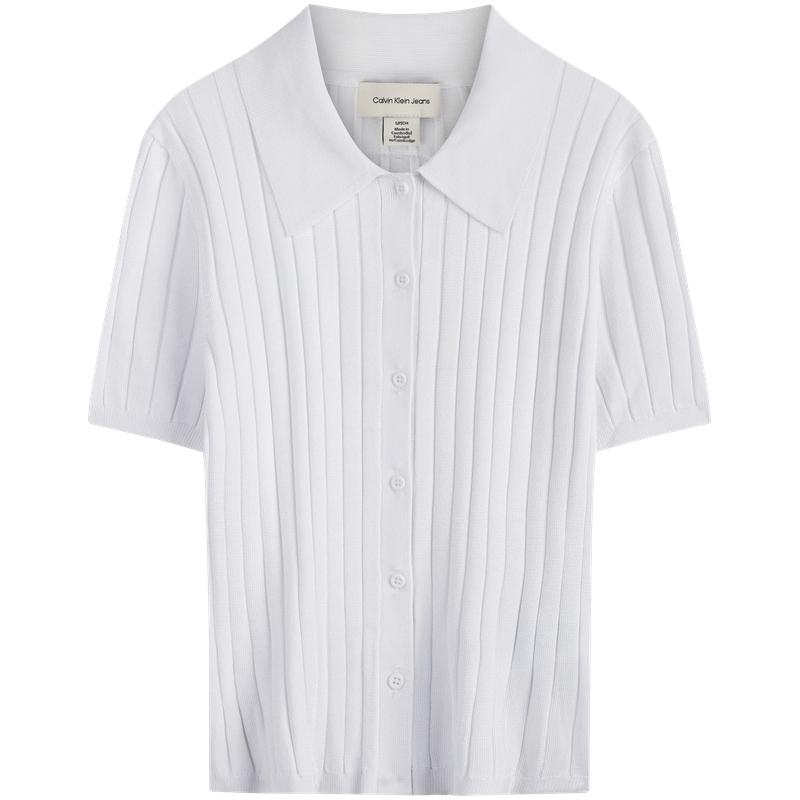 Calvin Klein Casual Striped Texture Polo Short Sleeve Knit Top Women tops White 47AB304-YAA S
Calvin Klein Casual Striped Texture Polo Short Sleeve Knit Top Women tops White 47AB304-YAA S