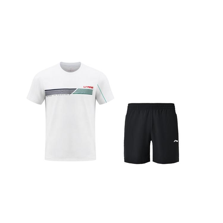 Li-Ning Fashion Trend Fitness Tennis Round Neck Short Sleeve T-Shirt Versatile Durable Quick-Dry Shorts Casual Sports Suit AHSW097-1+AKSU789 S
Li-Ning Fashion Trend Fitness Tennis Round Neck Short Sleeve T-Shirt Versatile Durable Quick-Dry Shorts Casual Sports Suit AHSW097-1+AKSU789 S