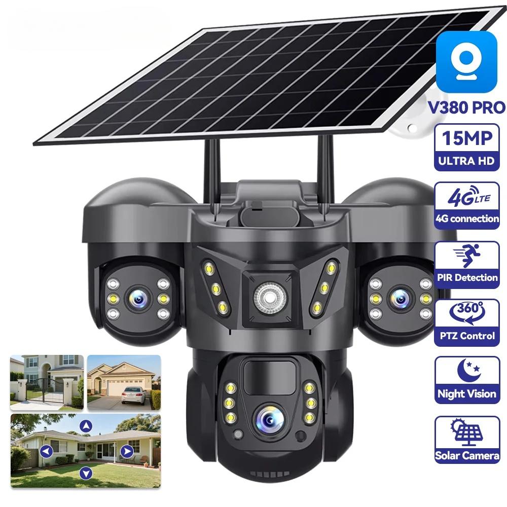 V380 Pro Wireless WiFi Solar Camera Three Lens Three Screen Human Detection 4G Sim Card Solar CCTV IP Camera Wifi Camera
V380 Pro Wireless WiFi Solar Camera Three Lens Three Screen Human Detection 4G Sim Card Solar CCTV IP Camera Wifi Camera