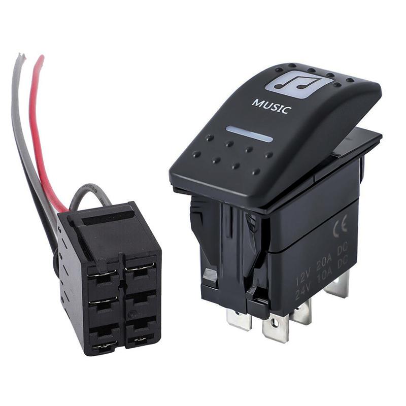 NEW Music Rocker Switch With Pre-Wired Backing Fit for Can Am Maverick Commander Defender Accessories
NEW Music Rocker Switch With Pre-Wired Backing Fit for Can Am Maverick Commander Defender Accessories