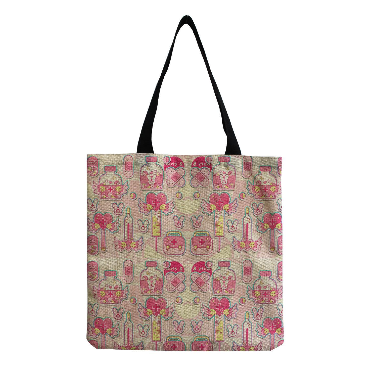 Women Vintage Linen Tote Bag - Large Capacity Nurse Print Shoulder Handbag for Casual & Grocery Shopping KTB 23
Women Vintage Linen Tote Bag - Large Capacity Nurse Print Shoulder Handbag for Casual & Grocery Shopping KTB 23
