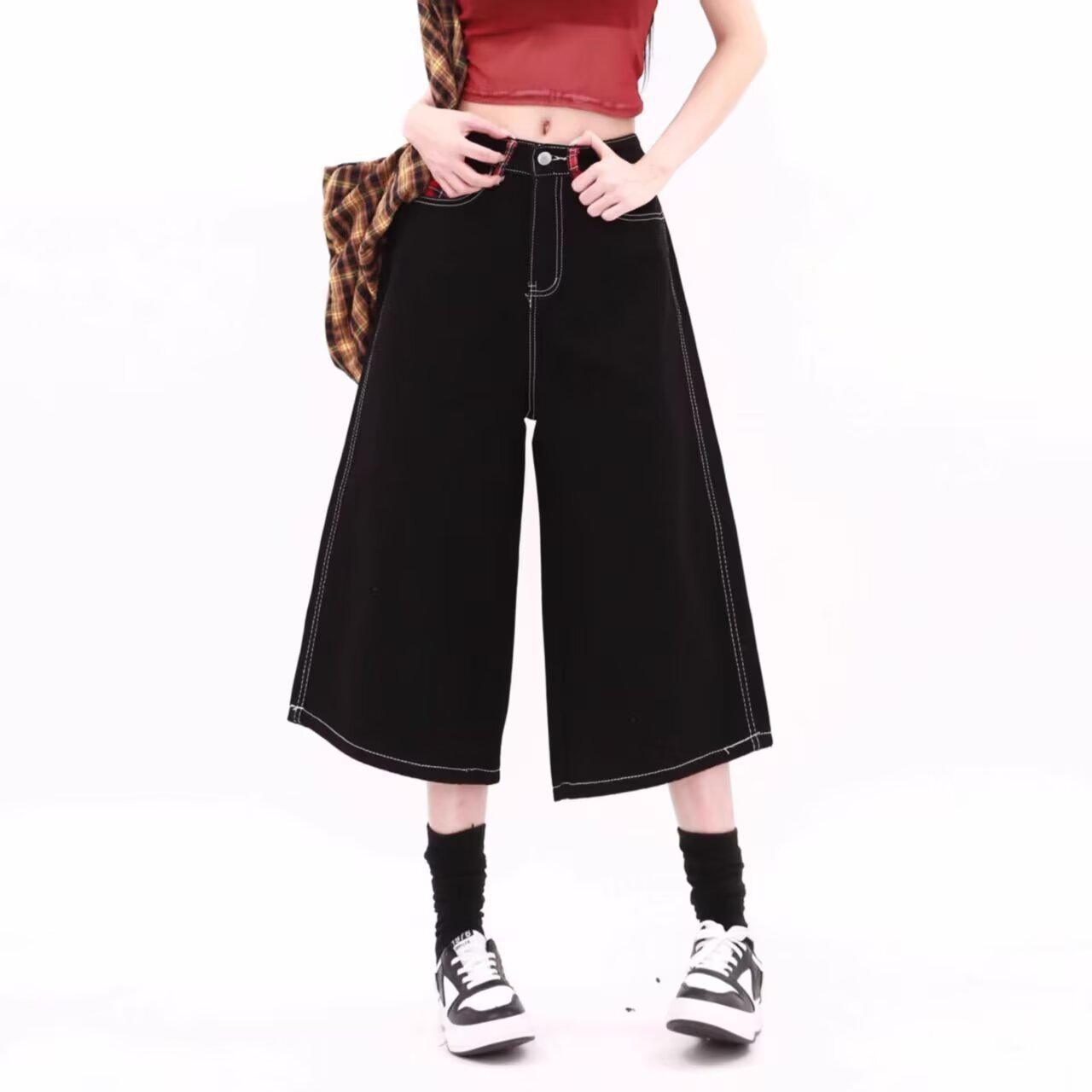 Women s Summer Street Style Checkerboard Patchwork Wide-Leg Cropped Jeans - Black XS чёрный
Women s Summer Street Style Checkerboard Patchwork Wide-Leg Cropped Jeans - Black XS чёрный