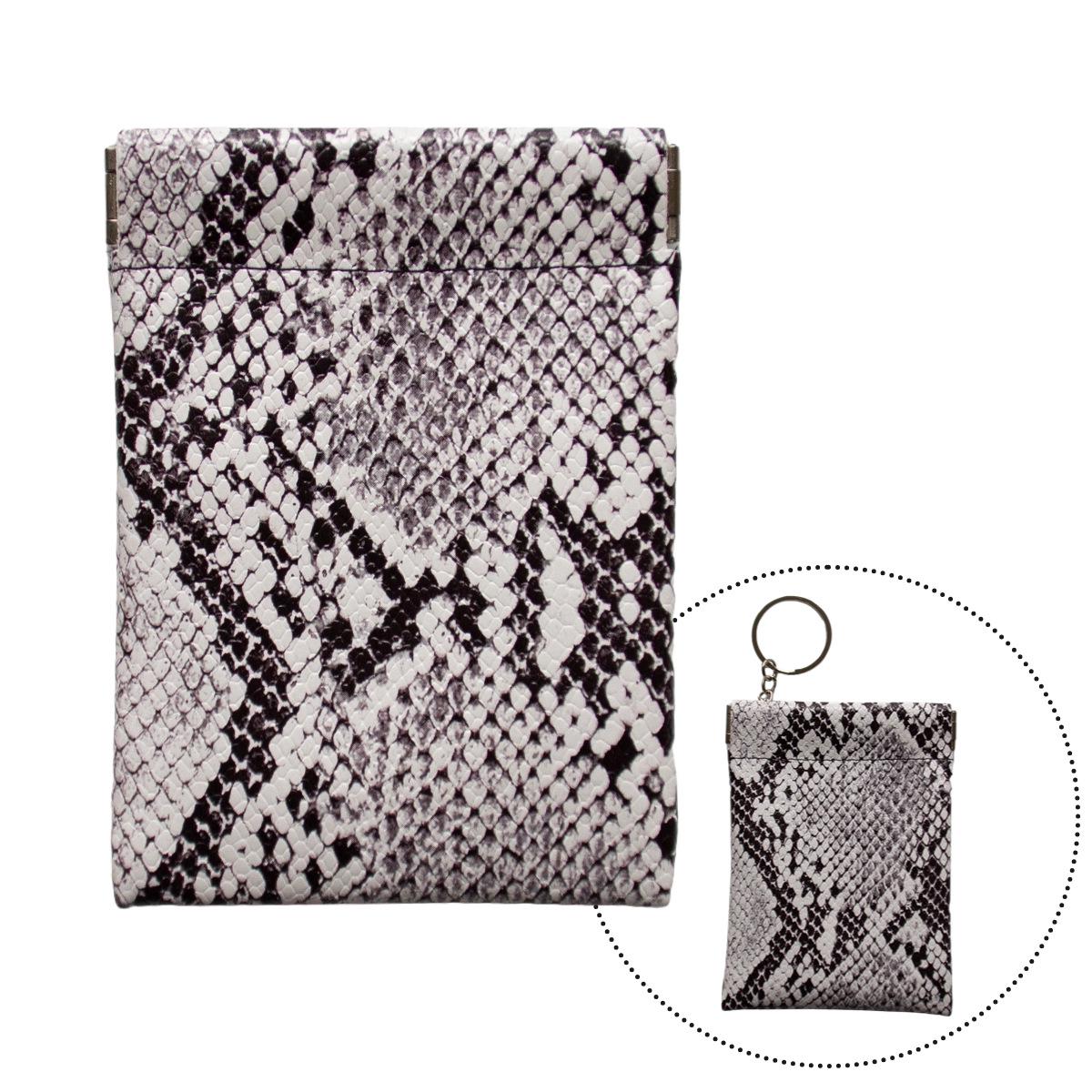Unisex Faux Leather Patchwork Key Holder & Coin Purse with Card Slots
Unisex Faux Leather Patchwork Key Holder & Coin Purse with Card Slots