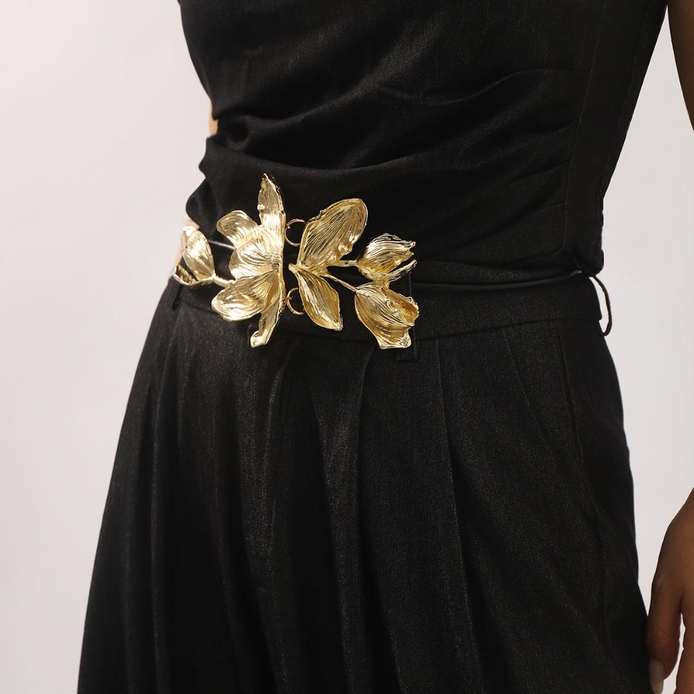 Elegant Zinc Zinc Alloy Flower Belt Large PU Leather Rope Belt Thin Rope Tulip Waist Chain Pants
Elegant Zinc Zinc Alloy Flower Belt Large PU Leather Rope Belt Thin Rope Tulip Waist Chain Pants