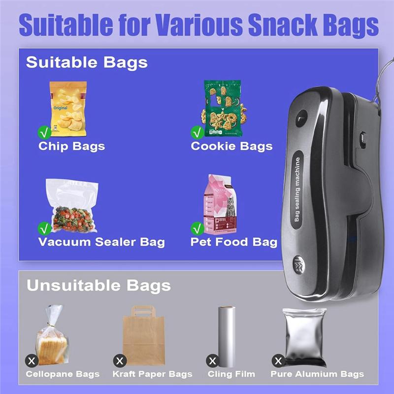 Mini Bag Sealer With Cutter,Rechargeable 2 In 1 Chip Bag Sealer,Portable Sealer Machine Kitchen Gadget чорний
Mini Bag Sealer With Cutter,Rechargeable 2 In 1 Chip Bag Sealer,Portable Sealer Machine Kitchen Gadget чорний