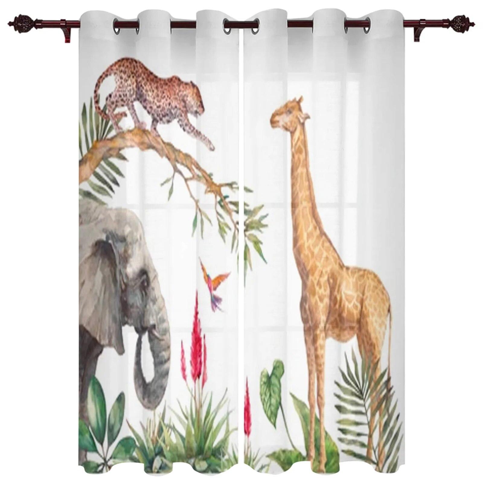 Слон, леопард и жираф, оконные шторы для гостиной, спальни, роскошные современные кухонные шторы, тканевые шторы
Слон, леопард и жираф, оконные шторы для гостиной, спальни, роскошные современные кухонные шторы, тканевые шторы