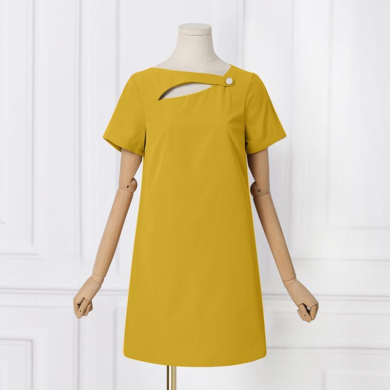 VONDA женские летние прямые однотонные короткие платья с круглым вырезом и короткими рукавами с разрезом и жемчужными пуговицами M
VONDA женские летние прямые однотонные короткие платья с круглым вырезом и короткими рукавами с разрезом и жемчужными пуговицами M