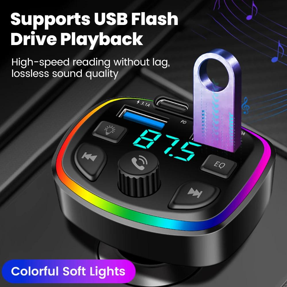 Умный светодиодный автомобильный FM-передатчик Bluetooth 5.0 Hands-Free с 4-портовым быстрым зарядным устройством чёрный
Умный светодиодный автомобильный FM-передатчик Bluetooth 5.0 Hands-Free с 4-портовым быстрым зарядным устройством чёрный