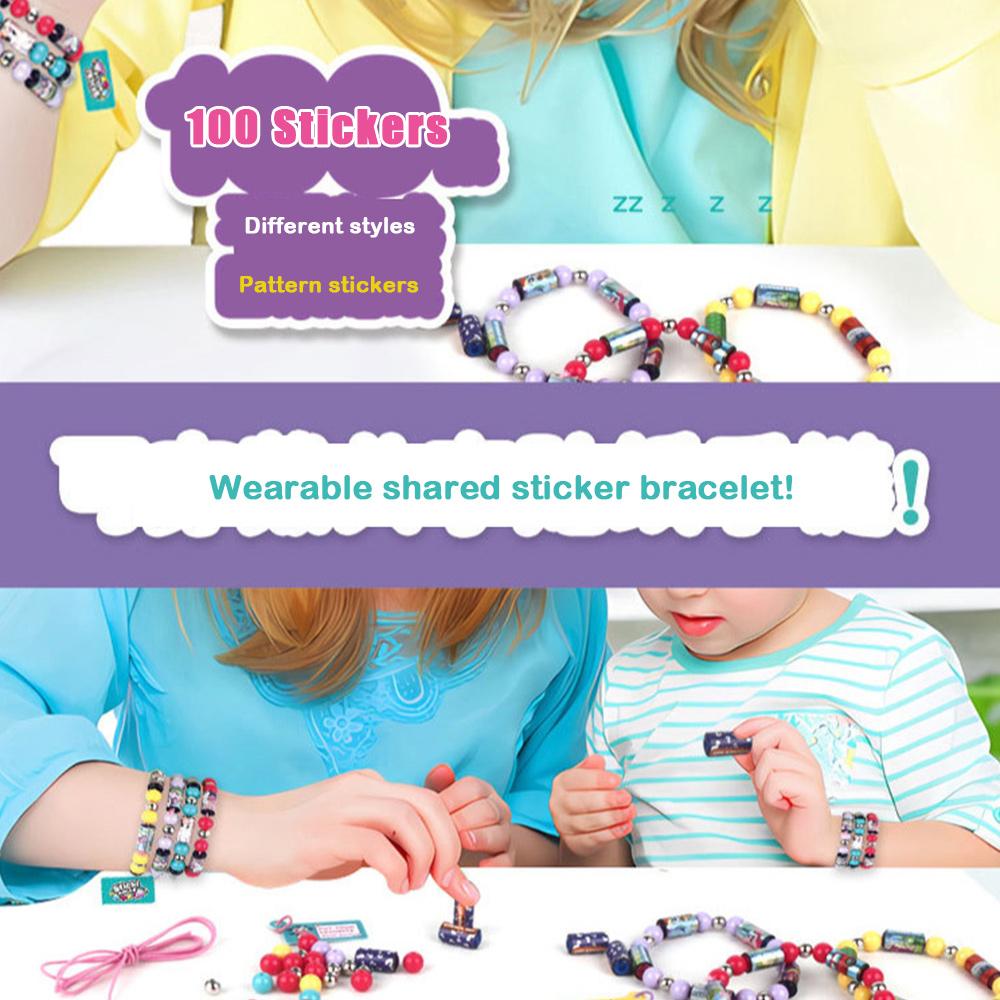 Wearable Stickers Beaded Set Shareable Bracelet Beaded Toys New Sticker Toy Bracelet Kids 70 Stickers
Wearable Stickers Beaded Set Shareable Bracelet Beaded Toys New Sticker Toy Bracelet Kids 70 Stickers