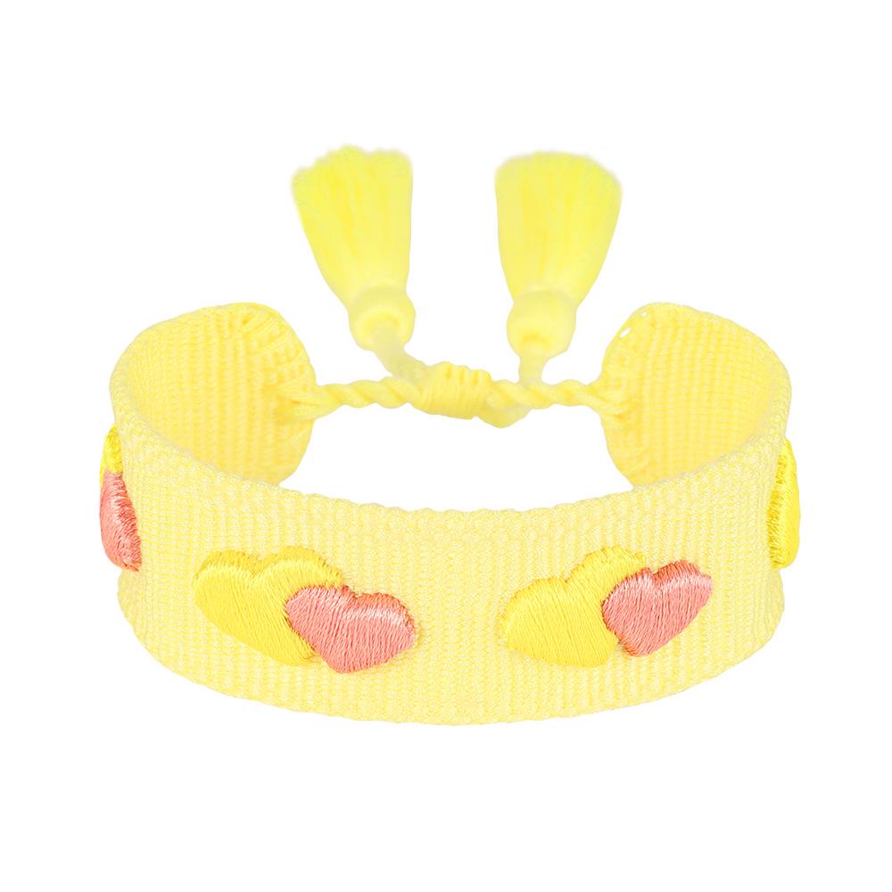 European 3D Heart Embroidery Tassel Bracelet: Adjustable, Handmade, Fashionable Woven Rope for Women
European 3D Heart Embroidery Tassel Bracelet: Adjustable, Handmade, Fashionable Woven Rope for Women