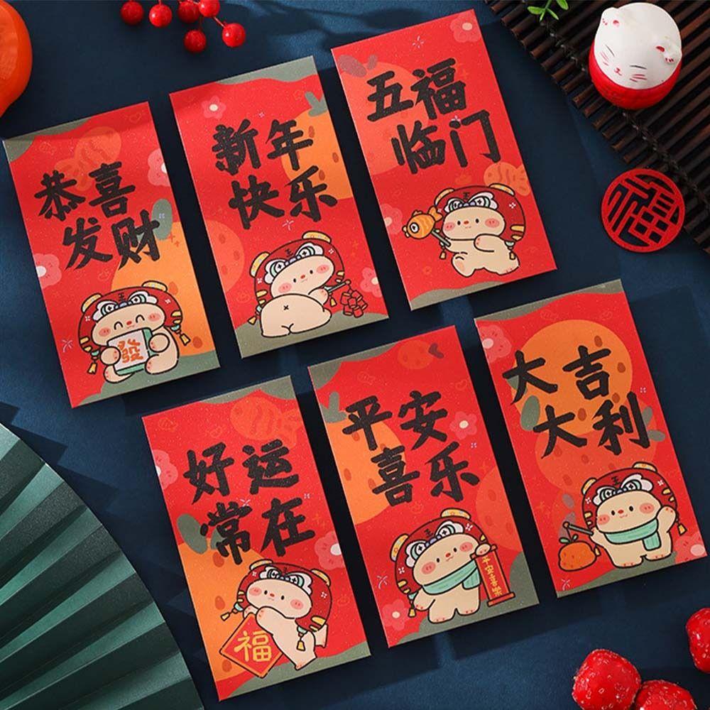 6pcs Traditional Chinese New Year Red Envelopes Cartoon Money Packet Children Gift Style 3
6pcs Traditional Chinese New Year Red Envelopes Cartoon Money Packet Children Gift Style 3