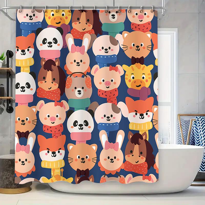 Animal Printed Shower Curtain Set Cartoon Animal Design Bathroom Decor Waterproof Fabric Home Accessories For Kids Room Decorati W60H190(CM)-1 Pcs
Animal Printed Shower Curtain Set Cartoon Animal Design Bathroom Decor Waterproof Fabric Home Accessories For Kids Room Decorati W60H190(CM)-1 Pcs