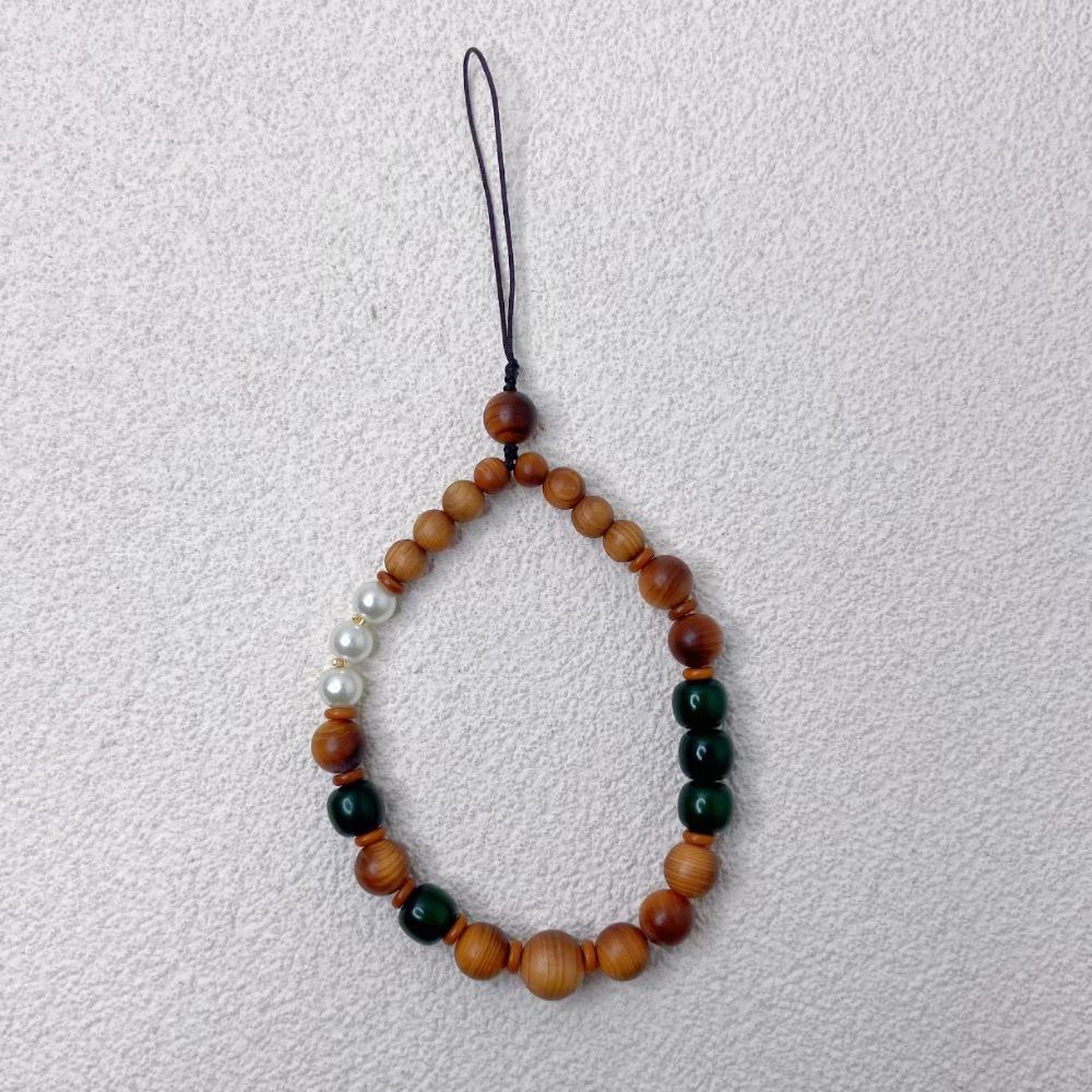 New natural cypress wood Bodhi imitation pearl Chinese style advanced sense anti-lost hand carry pendant mobile phone chain
New natural cypress wood Bodhi imitation pearl Chinese style advanced sense anti-lost hand carry pendant mobile phone chain