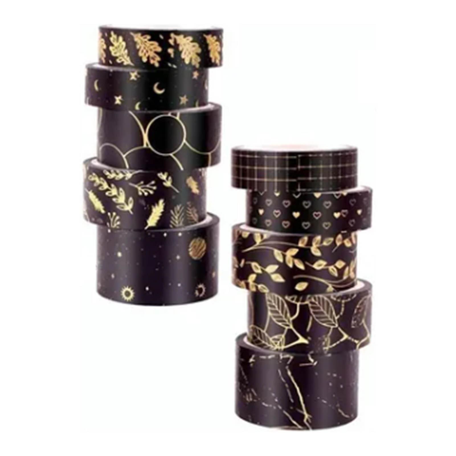 10pcs Japanese Paper Tape Set Black Theme Wide Tape Craft Decorative Tape for DIY Handbook Album
10pcs Japanese Paper Tape Set Black Theme Wide Tape Craft Decorative Tape for DIY Handbook Album