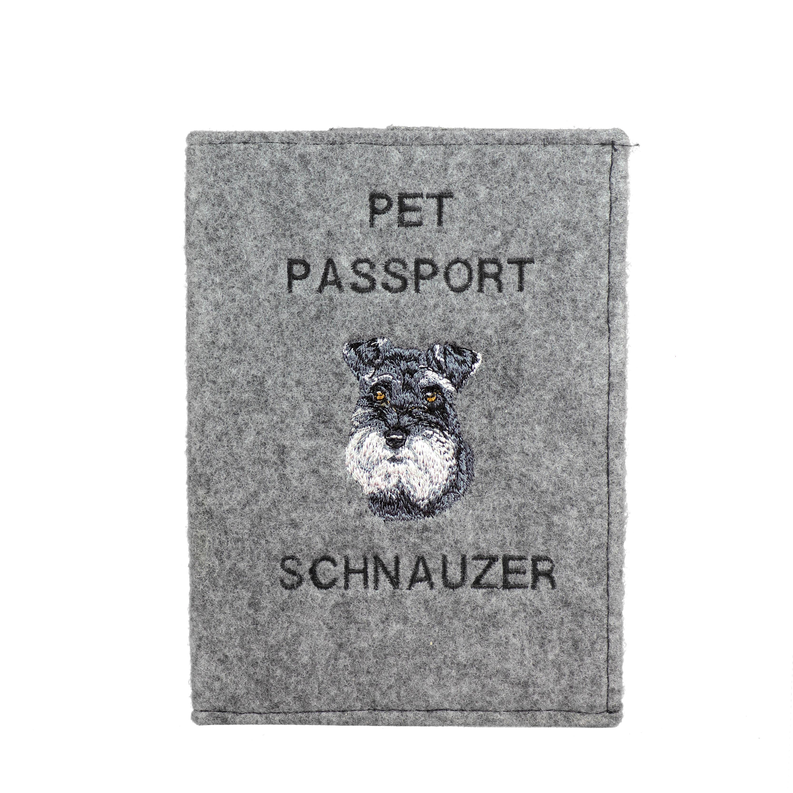 Schnauzer II - Dog passport case, document case, gift for the traveller from the Art-Dog brand сірий колір
Schnauzer II - Dog passport case, document case, gift for the traveller from the Art-Dog brand сірий колір