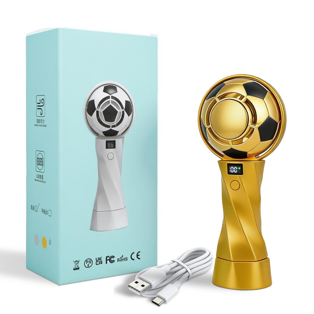 Portable Handheld Fan with Ice Pad 5-Speed Mini USB Rechargeable Fan Digital Display Football Design Cooling Fan for Sports Outdoor No cooling жовтий
Portable Handheld Fan with Ice Pad 5-Speed Mini USB Rechargeable Fan Digital Display Football Design Cooling Fan for Sports Outdoor No cooling жовтий