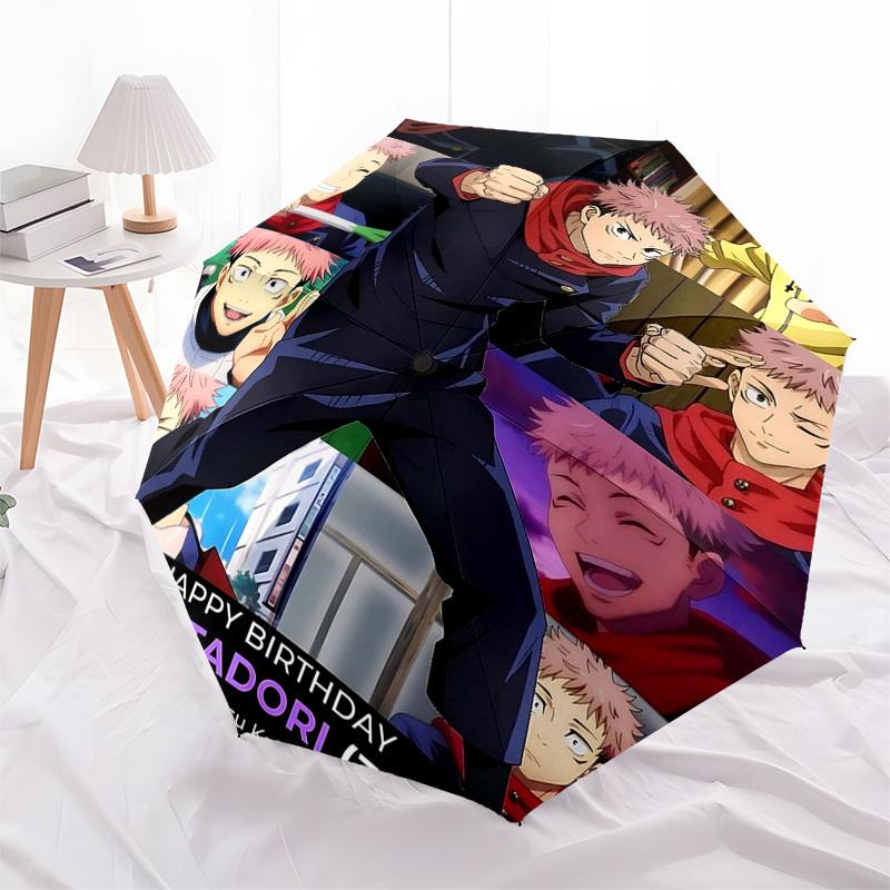1pc Happy Birthday Jujutsu Kaisen Yuji Itadori Umbrella Automatic Opening Closing Outdoor Umbrella with 3-Fold Design, 8-Bone Iron Frame, Suitable for
1pc Happy Birthday Jujutsu Kaisen Yuji Itadori Umbrella Automatic Opening Closing Outdoor Umbrella with 3-Fold Design, 8-Bone Iron Frame, Suitable for