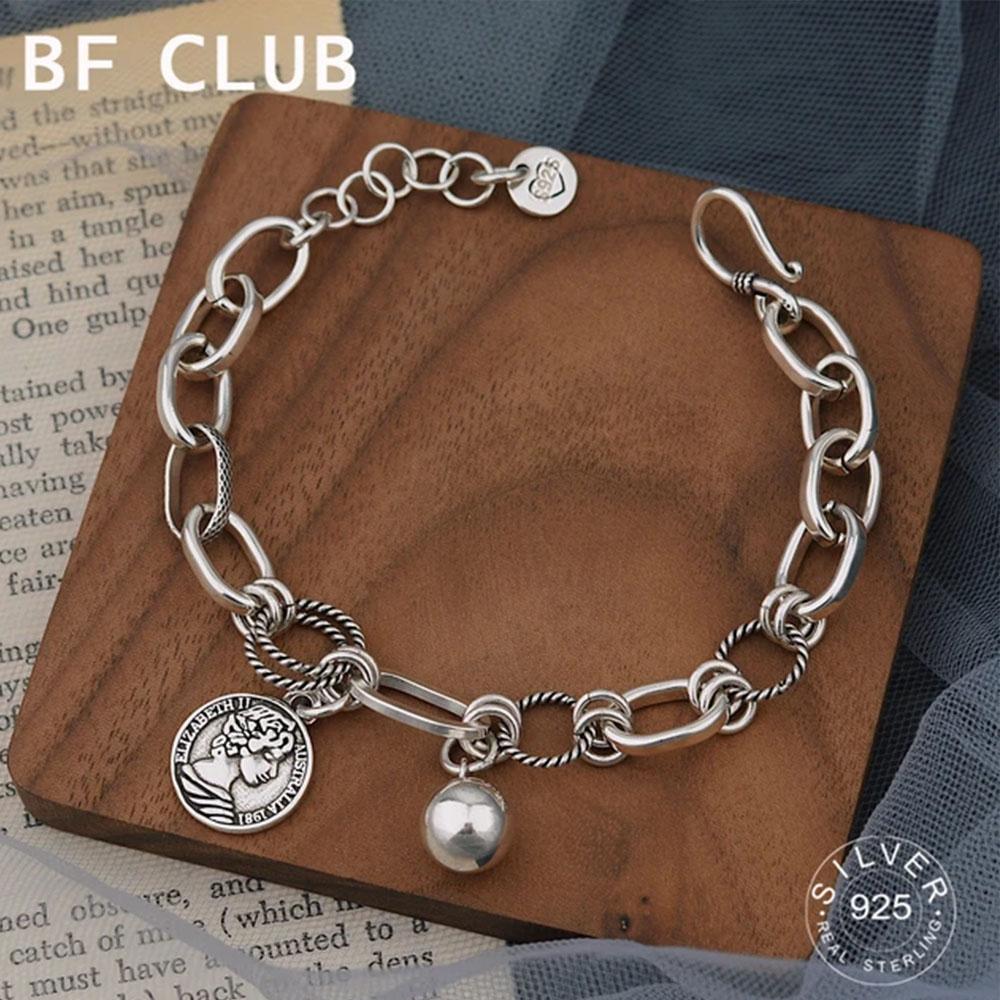 BFCLUB Silver Color Hiphop Thick Ball Bracelet for Women Men Vintage Handmade Hasp Bracelet Birthday Gift
BFCLUB Silver Color Hiphop Thick Ball Bracelet for Women Men Vintage Handmade Hasp Bracelet Birthday Gift