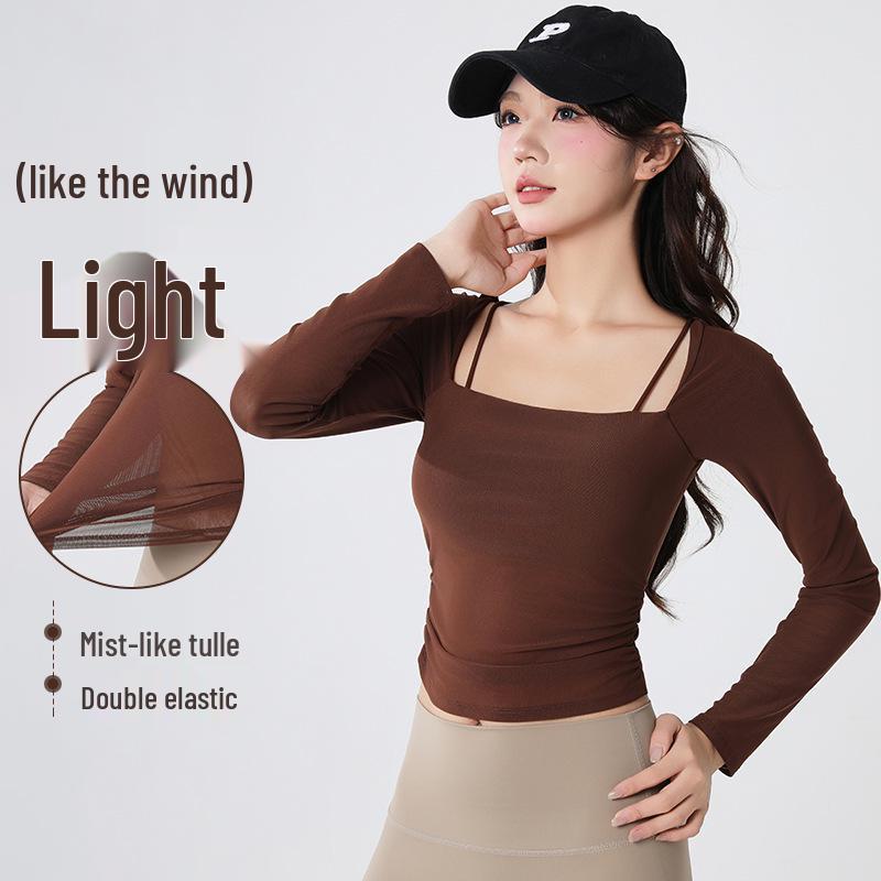 Women s High-End Long Sleeve Yoga Top with Chest Pad - Breathable and Slimming Fitness Wear for Autumn and Winter M небо синє кольору
Women s High-End Long Sleeve Yoga Top with Chest Pad - Breathable and Slimming Fitness Wear for Autumn and Winter M небо синє кольору