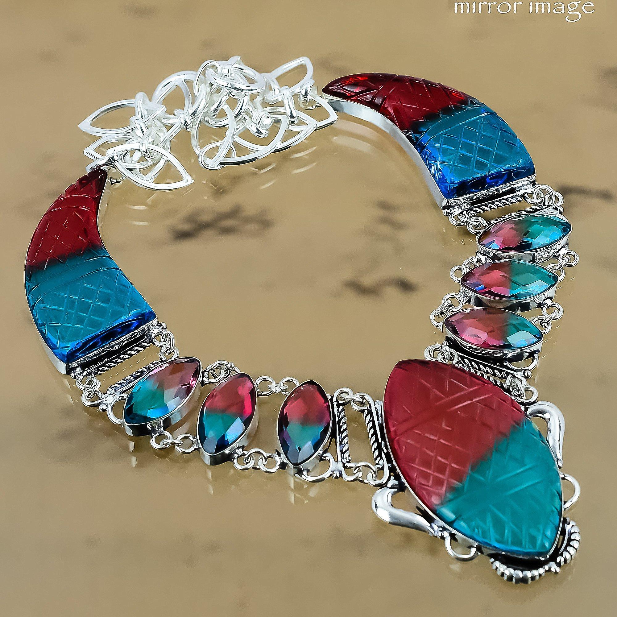 Natural Carved Bi-Color Tourmaline 925 Silver Adjustable Necklace For Women Adjustable
Natural Carved Bi-Color Tourmaline 925 Silver Adjustable Necklace For Women Adjustable