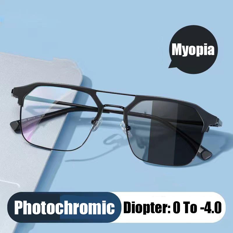 Finished Photochromic Minus Glasses Unisex Vintage Color Changing Near Sight Eyewear Trendy Smart Myopia Sunglasses with Diopter
Finished Photochromic Minus Glasses Unisex Vintage Color Changing Near Sight Eyewear Trendy Smart Myopia Sunglasses with Diopter