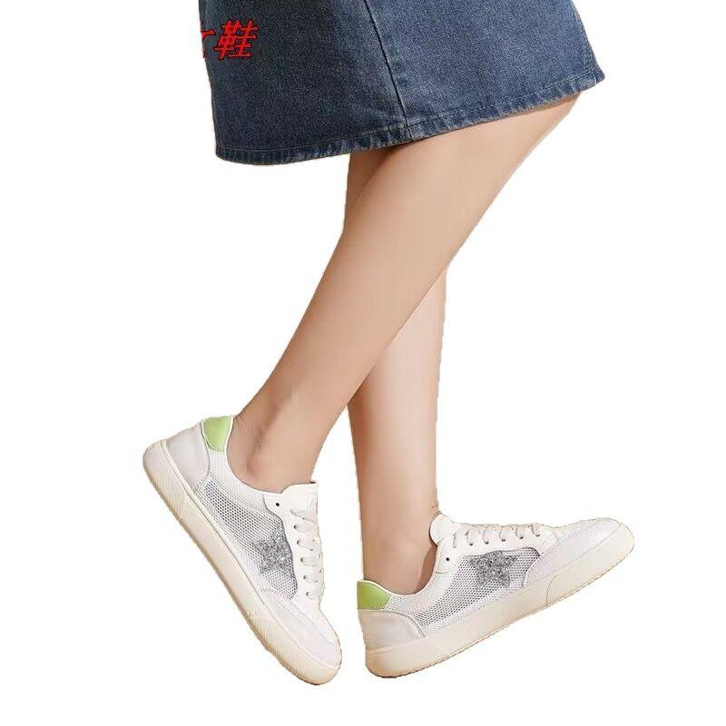 Summer breathable mesh sports women s shoes spring and summer lace-up low-top rubber casual white shoes 40
Summer breathable mesh sports women s shoes spring and summer lace-up low-top rubber casual white shoes 40