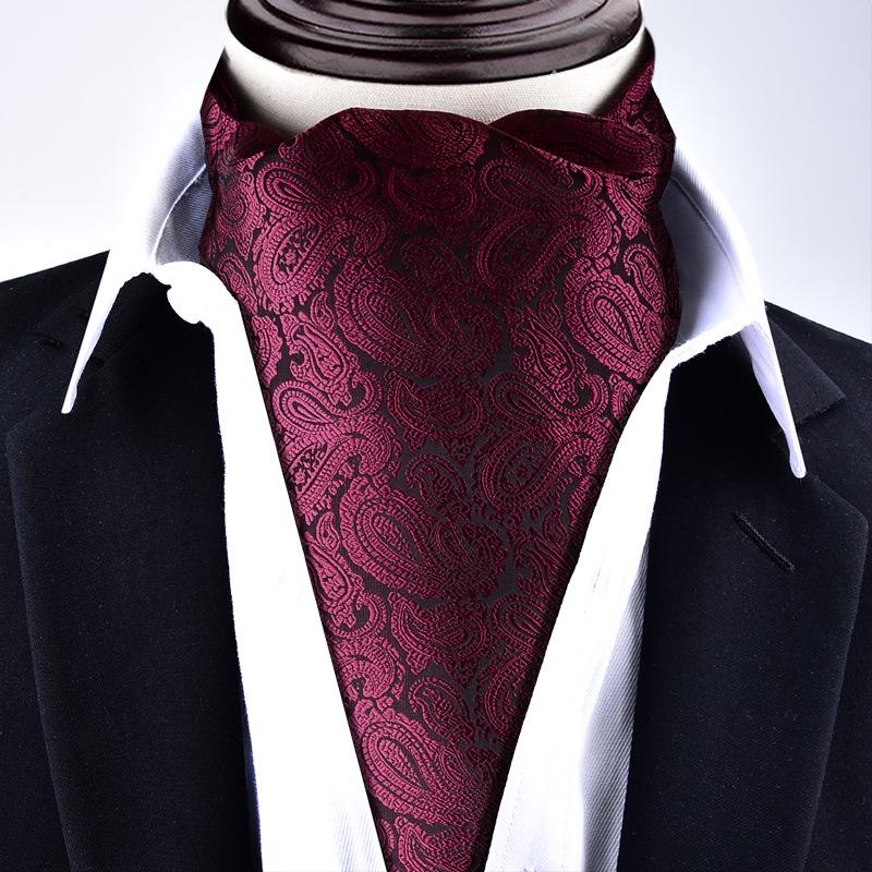 Чоловіча формальна шийна хустка з поліестеру та шовку в британському стилі
Чоловіча формальна шийна хустка з поліестеру та шовку в британському стилі