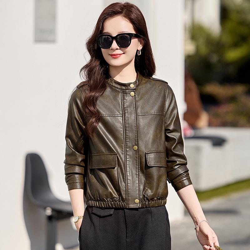Women s Short Fashion Leather Jacket, Spring/Autumn 2025 Casual Stand Collar - Model WA2503 M (85-110 jin)
Women s Short Fashion Leather Jacket, Spring/Autumn 2025 Casual Stand Collar - Model WA2503 M (85-110 jin)